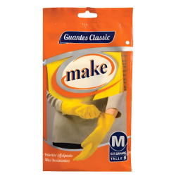 Guantes de goma Make amarillos | Olimpio