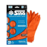 Guantes de goma afelpados Sina naranja talle XL | Olimpio