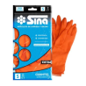 Guantes de goma afelpados Sina naranja talle S | Olimpio