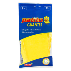 Guantes de goma afelpados Patito talle XL | Olimpio