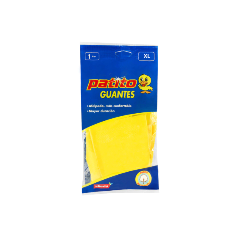 Guantes de goma afelpados Patito talle XL | Olimpio