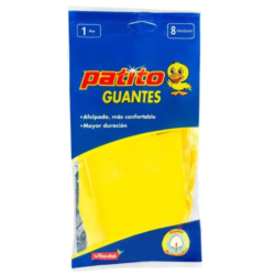 GUANTES GOMA AFELPADO PATITO 02 M