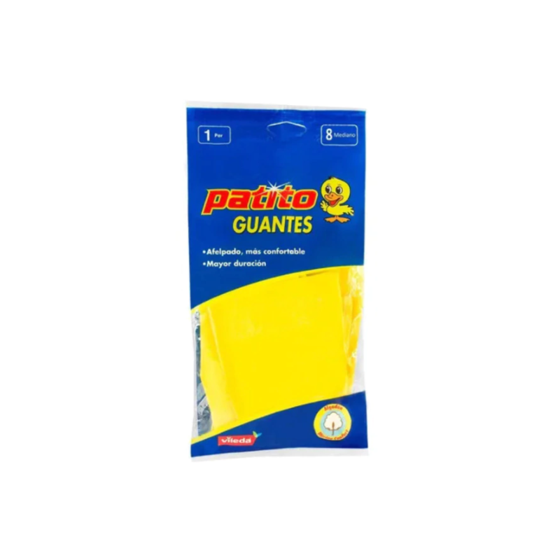 Guantes de goma afelpados Patito talle M | Olimpio