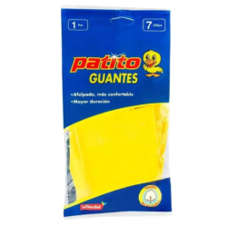 Guantes de goma afelpados Patito talle S | Olimpio