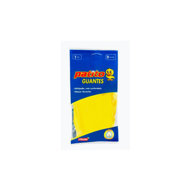 Guantes de goma afelpados Patito talle L | Olimpio