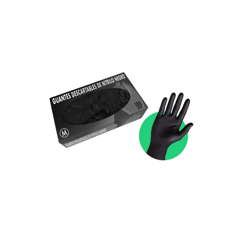 Guantes descartables de nitrilo talle M x100 | Olimpio