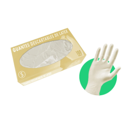 Guantes descartables de látex talle S x100 | Olimpio