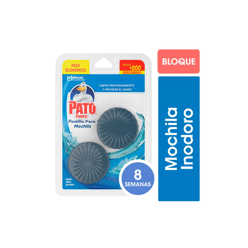Pastillas para mochila de inodoro Pato 80 g x2 | Olimpio