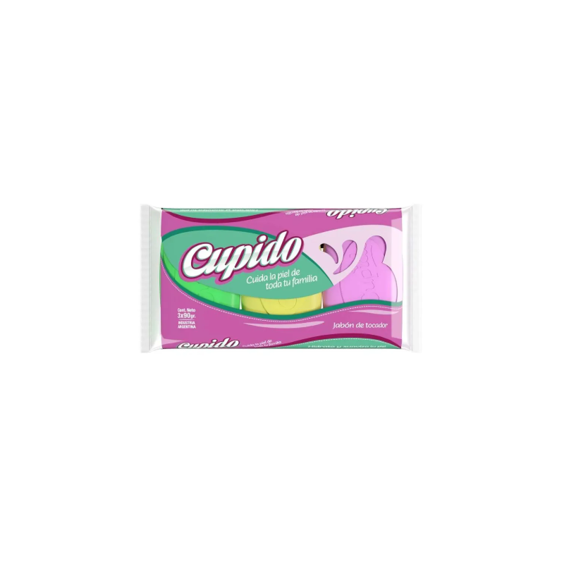 JABON BARRA CUPIDO TRICOLOR 3X90GR