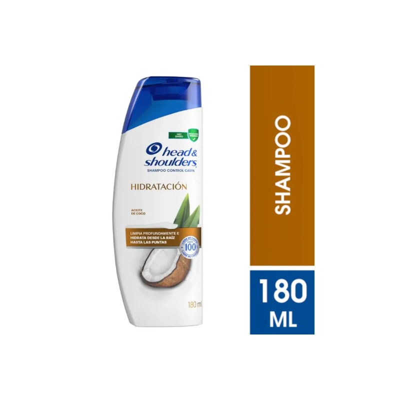Shampoo Head & Shoulders hidratación coco 180 ml | Olimpio