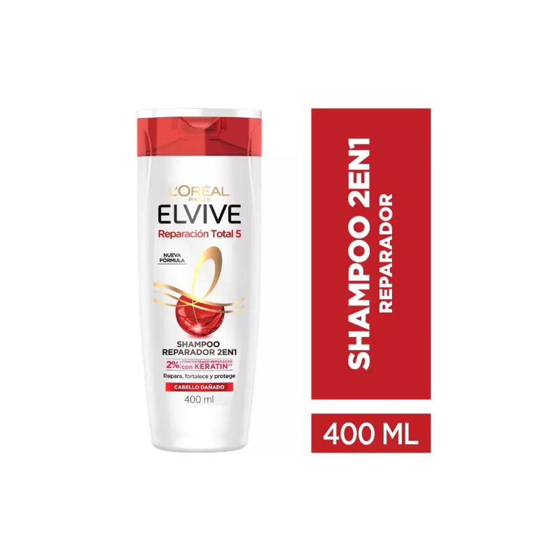 Shampoo Elvive 2 en 1 Reparación Total 5 400 ml | Olimpio