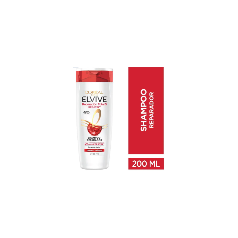 Shampoo Elvive Reparación Total 5 keratina 200 ml | Olimpio