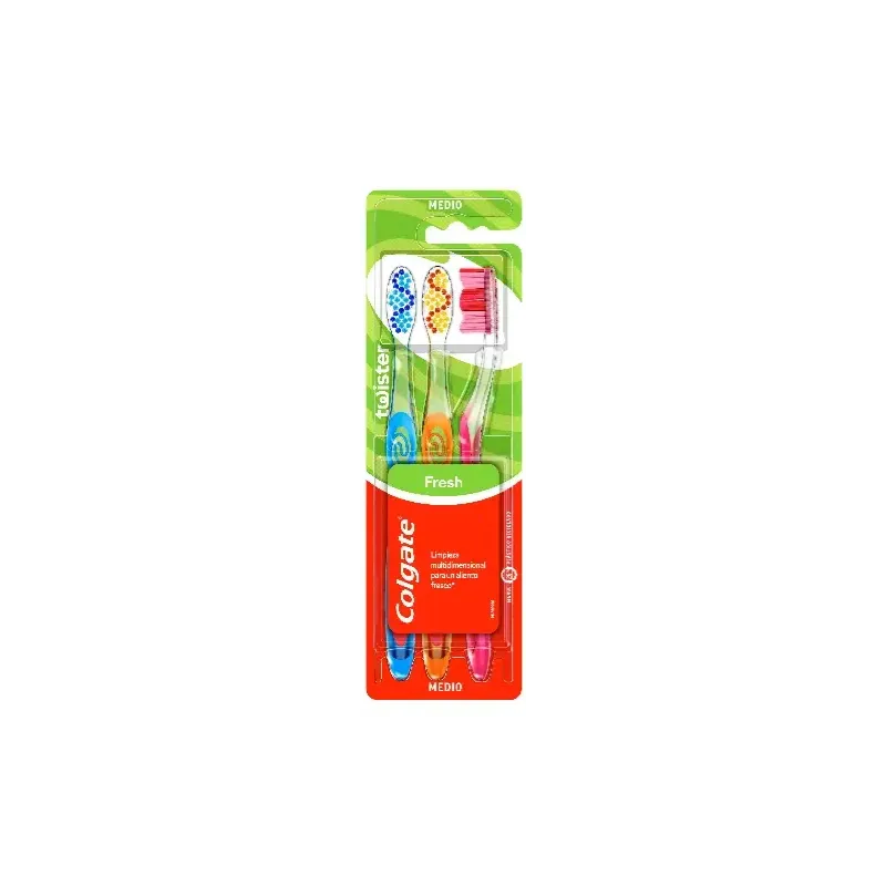 Cepillo dental Colgate Twister medio x3 | Olimpio