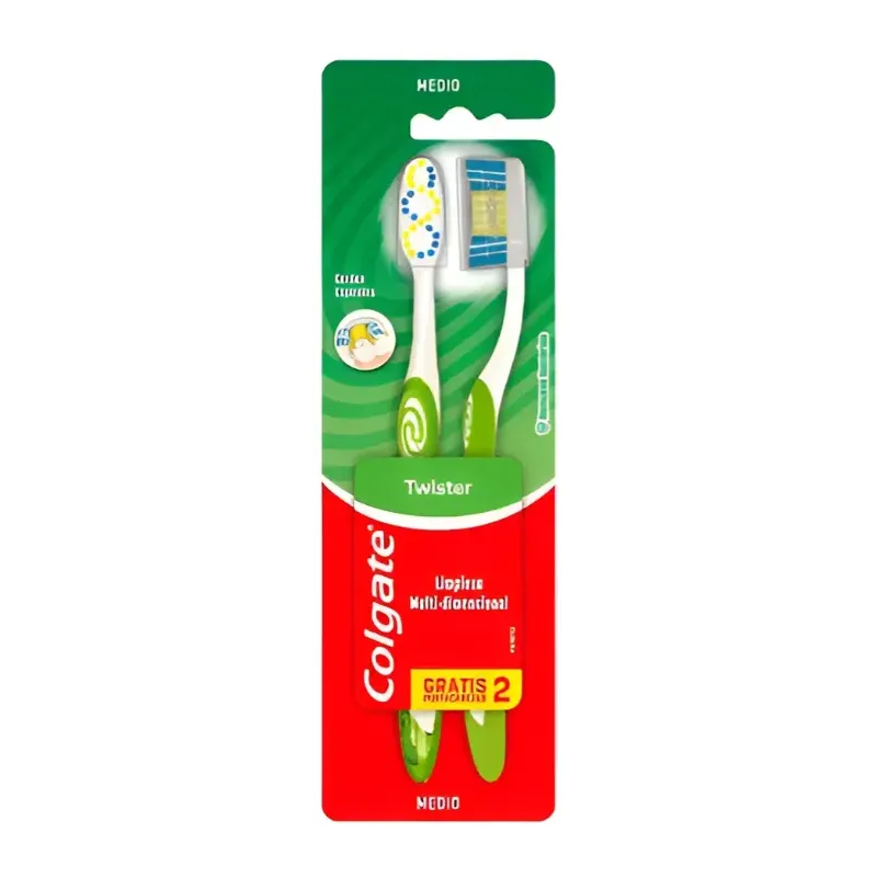 Cepillo dental Colgate Twister medio x2 | Olimpio