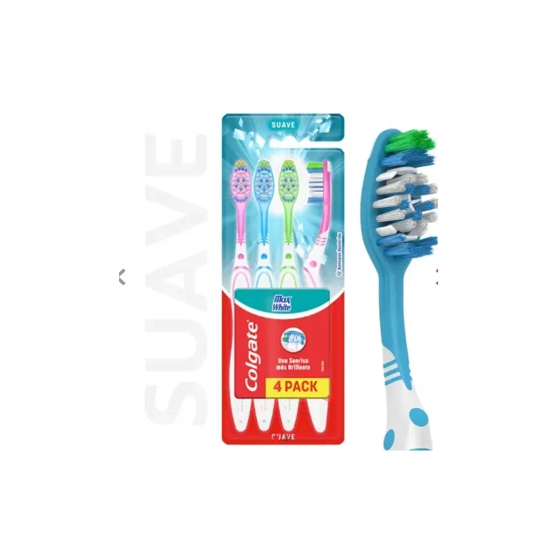 Cepillo dental Colgate Max White suave x4 | Olimpio