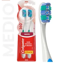 Cepillo dental Colgate 360 Luminous medio x2 | Olimpio