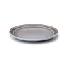 Plato playo de cerámica gris fumé | Olimpio