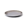 Plato de postre de cerámica gris fumé | Olimpio