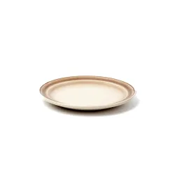 PLATO POSTRE CERAMICA HUESO FUMEE