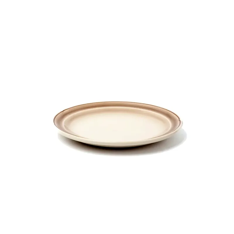 PLATO POSTRE CERAMICA HUESO FUMEE