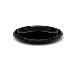 Plato de postre de cerámica negro | Olimpio