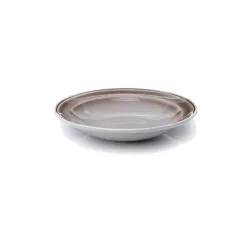 PLATO HONDO CERAMICA GRIS FUMEE