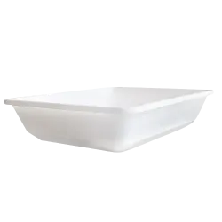 Batea plástica rectangular blanca 52x36x11 cm | Olimpio
