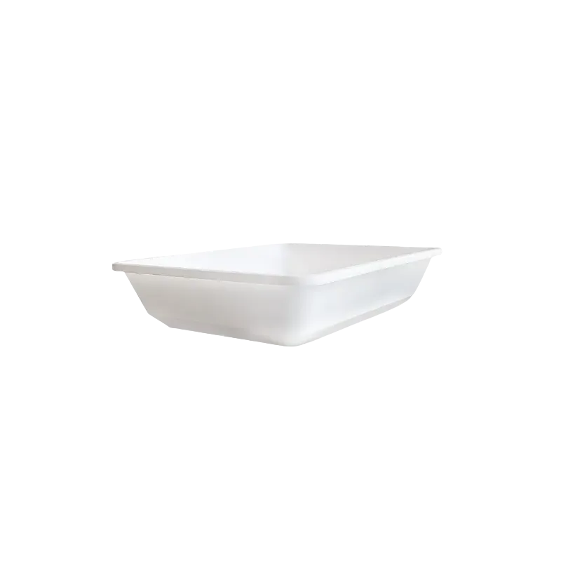 Batea plástica rectangular blanca 52x36x11 cm | Olimpio