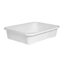 Batea plástica rectangular blanca 30x21x10 cm | Olimpio