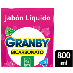 JABON LIQUIDO ROPA GRANBY MATIC 800ML ROSAS