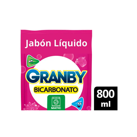 JABON LIQUIDO ROPA GRANBY MATIC 800ML ROSAS