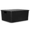 Caja organizadora símil ratán 75 L con tapa | Olimpio