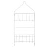 Organizador de ducha de metal blanco doble mini | Olimpio