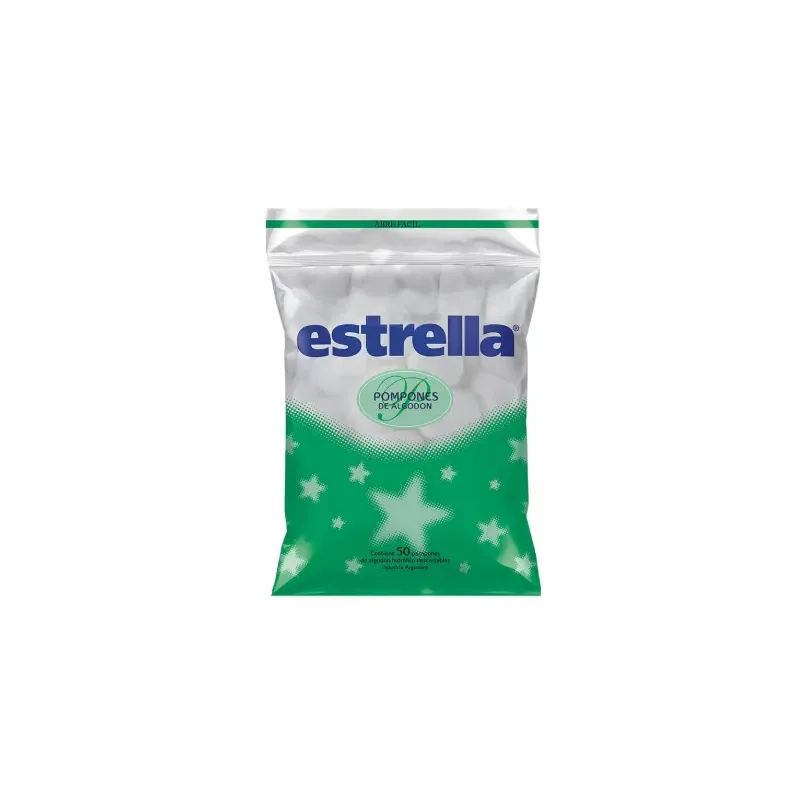 Pompones de algodón Estrella x50 | Olimpio