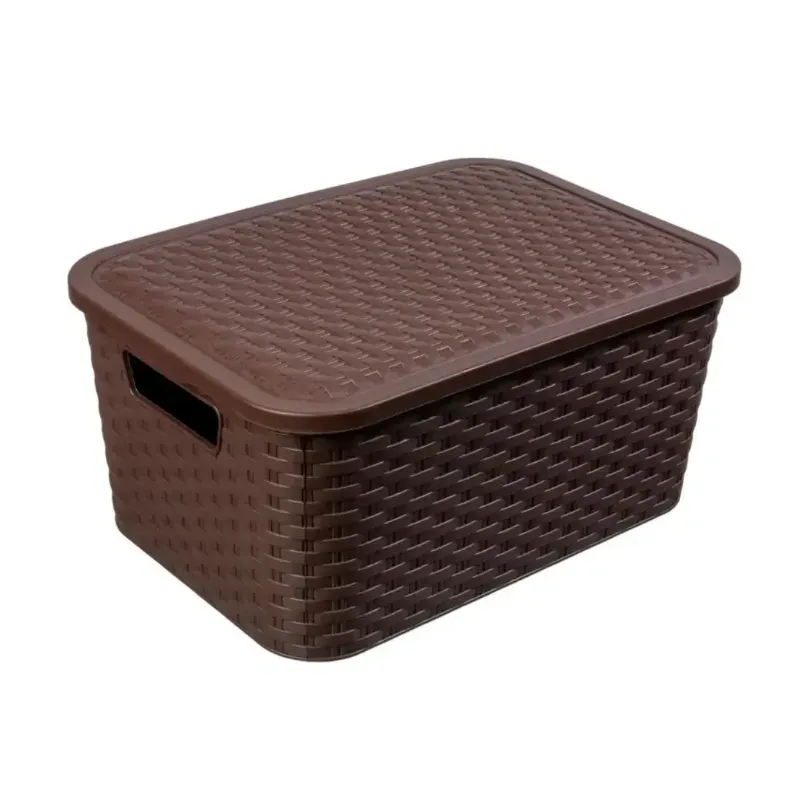 CAJA ORGANIZADORA RATAN 15L CON TAPA