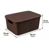 CAJA ORGANIZADORA RATAN 15L CON TAPA