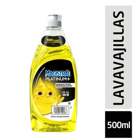 DETERGENTE MAGISTRAL X500ML PLATINUM LIMON