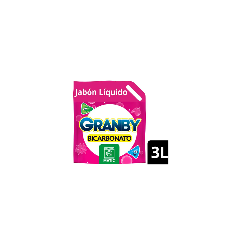 JABON LIQUIDO ROPA GRANBY MATIC 3LT ROSAS