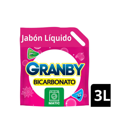 JABON LIQUIDO ROPA GRANBY MATIC 3LT ROSAS