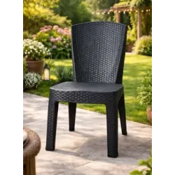 SILLA SIMIL RATAN NEGRA