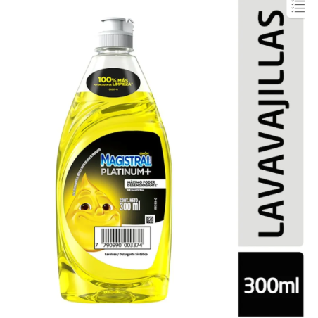 DETERGENTE MAGISTRAL X300ML LIMON PLATINUM