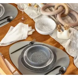 Plato playo de cerámica Gray 26 cm | Olimpio