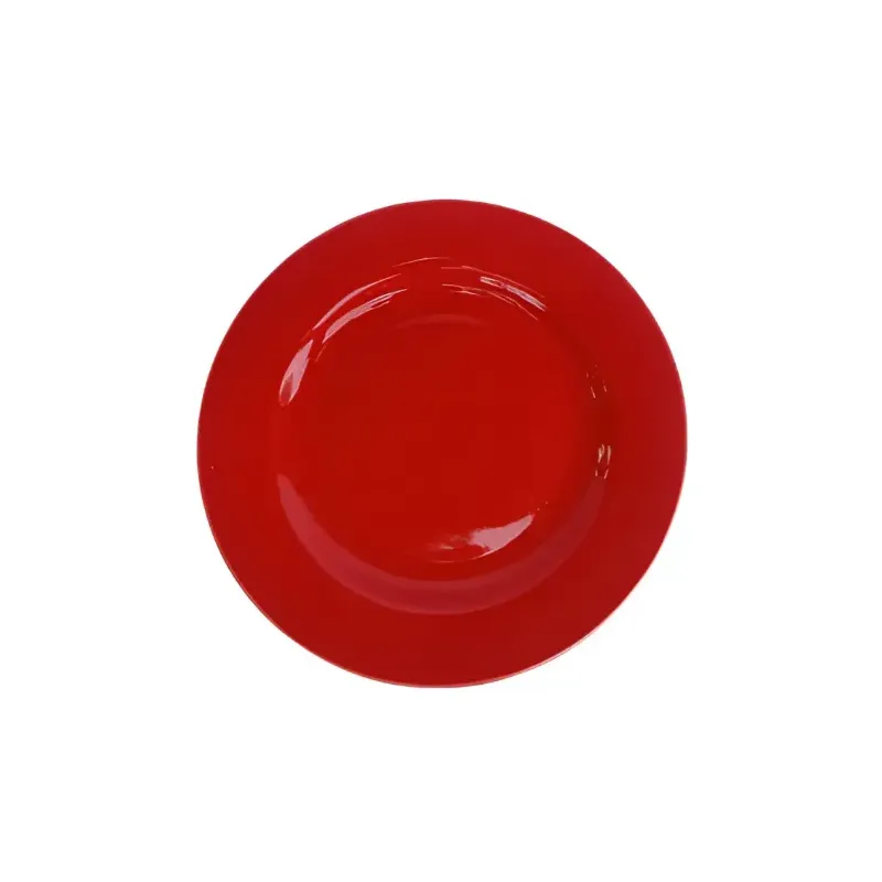 Plato playo de cerámica Donna rojo 24 cm | Olimpio