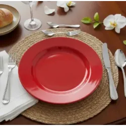PLATO PLAYO CERAMICA 24CM DONNA ROJO
