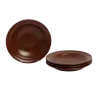 Plato hondo de cerámica chocolate | Olimpio