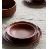 Plato playo de cerámica chocolate | Olimpio
