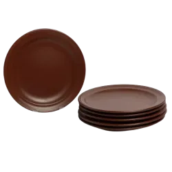 Plato playo de cerámica chocolate | Olimpio