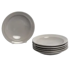 Plato hondo de cerámica gris | Olimpio