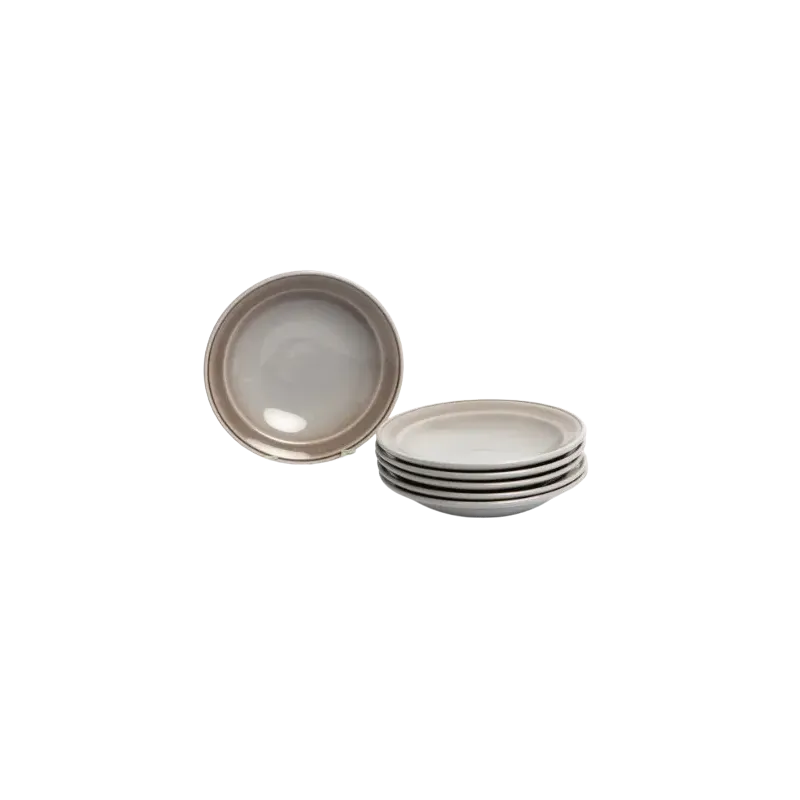Plato hondo de cerámica gris fumé | Olimpio