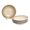 Plato hondo de cerámica hueso fumé | Olimpio
